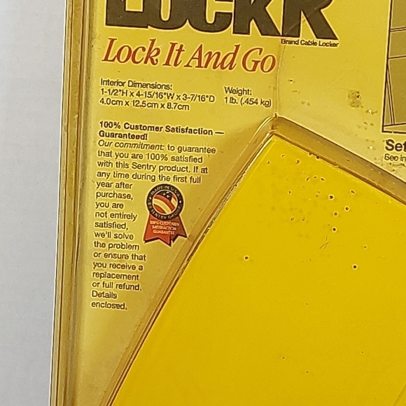 SENTRY ~Portable 4 Number Combination Lock'r Cable Locker - Lock It & Go~ NEW - Picture 4 of 7